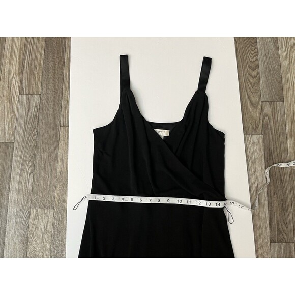 NINE WEST Women’s Dress Size 12 Straps And Sash 100% Silk Asymmetrical V Neck - Picture 11 of 12